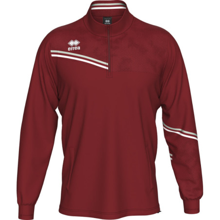 Sweat zippé ERREA Elias Maroon Grey White face