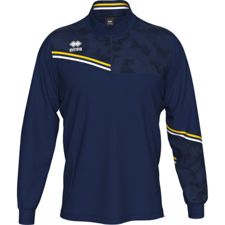 Sweat zippé ERREA Elias Navy Yellow White face