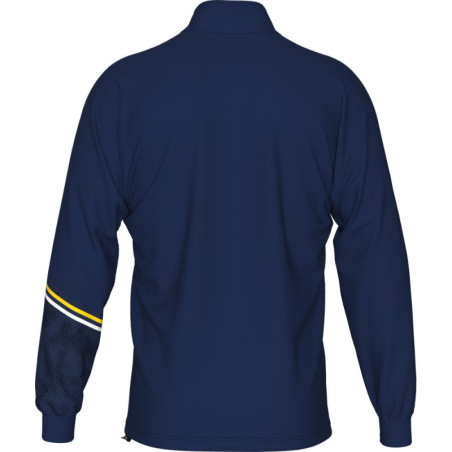 Sweat zippé ERREA Elias Navy Yellow White dos