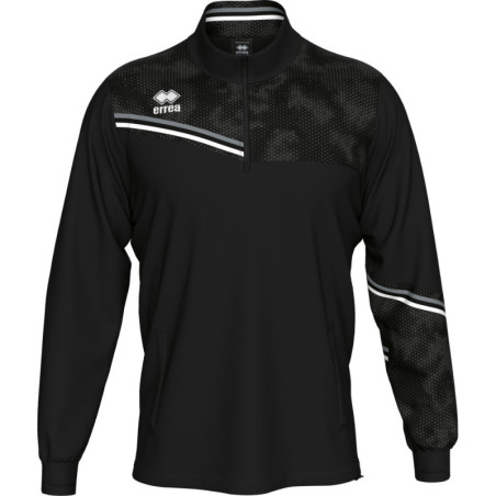 Sweat zippé ERREA Elias Black Anthracite White face