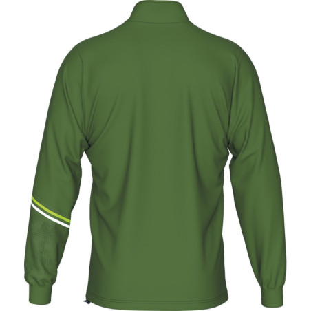 Sweat zippé ERREA Elias Military Green Green Fluo White dos