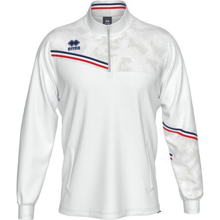 Sweat zippé ERREA Elias White Navy Red face