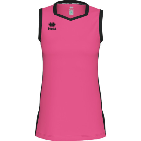 Maillot de basket ERREA Femme Becky Fuchsia Fluo Black face