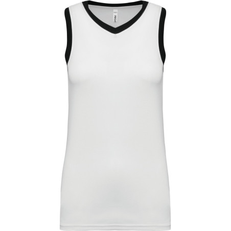 Maillot de basket Femme Proact White Black face