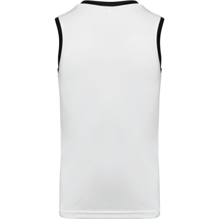 Maillot de basket Proact White Black dos