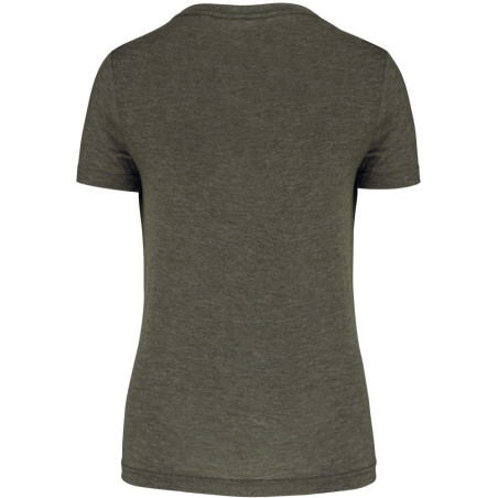Tee-Shirt Triblend Sport Proact Dark Khaki Heather dos