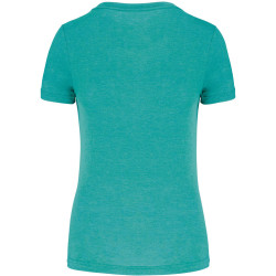 Tee-Shirt Triblend Sport Proact Turquoise Blue Heather face 2