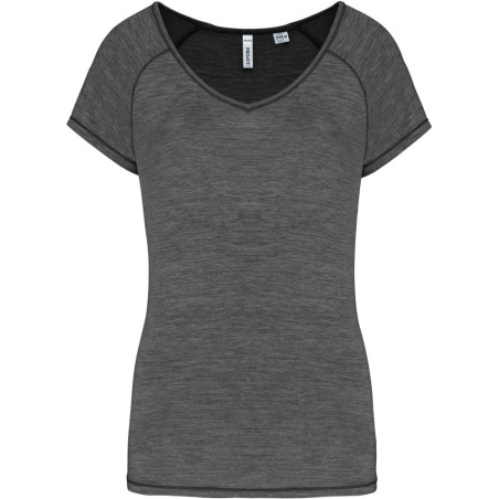 Tee-Shirt de Sport écoresponsable Proact Marl Dark Grey face
