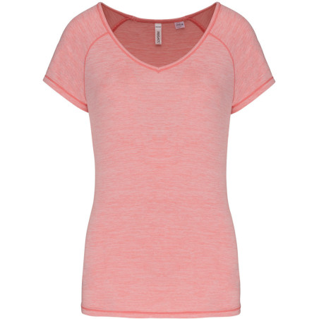 Tee-Shirt de Sport écoresponsable Proact Marl Pink face