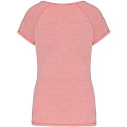 Tee-Shirt de Sport écoresponsable Proact Marl Pink face 2