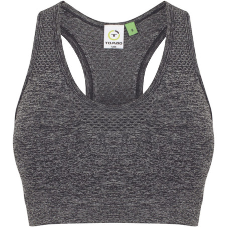 Brassière sans coutures Tombo Dark Grey Marl face