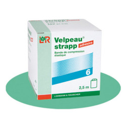 Bande adhésive élastique VELPEAU 2,5 m - Sans latex, maintien optimal