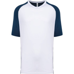 Tee-Shirt de Padel Bicolore à manches raglan Sporty Navy White face