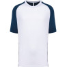 Tee-Shirt de Padel Bicolore à manches raglan Sporty Navy White face