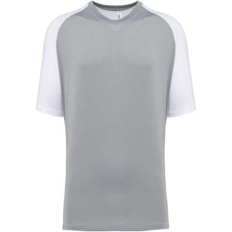 Tee-Shirt de Padel Bicolore à manches raglan White Fine Grey face