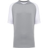 Tee-Shirt de Padel Bicolore à manches raglan White Fine Grey face