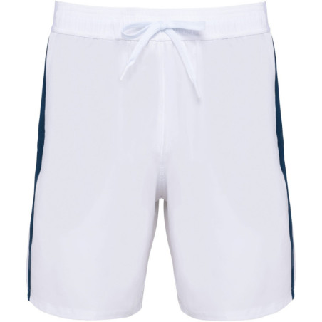 Short de Padel Bicolore Proact White Sporty Navy face