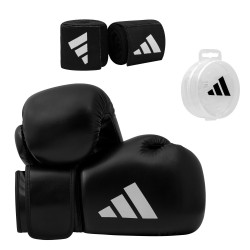 Kit boxe Adidas Speed 50 - Gants + bandes + Protège-dents