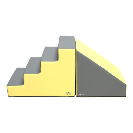 Ensemble mousse escalier + rampe pour motricité