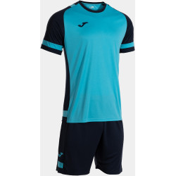 Kit Maillot et Short Joma Lider Turquoise Fluor Dark Navy