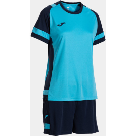 Kit Maillot et Short Femme Joma Lider Turquoise Fluor Dark Navy