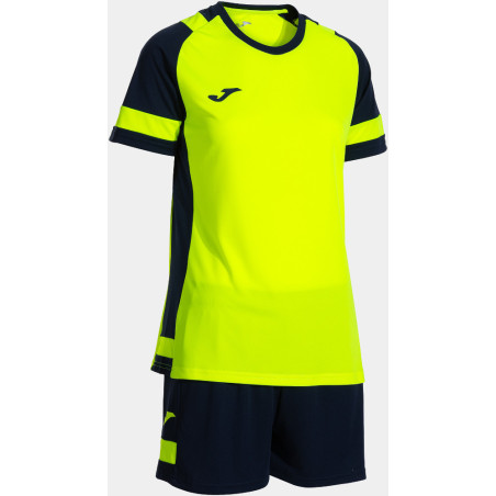 Kit Maillot et Short Femme Joma Lider Yellow Fluor Dark Navy