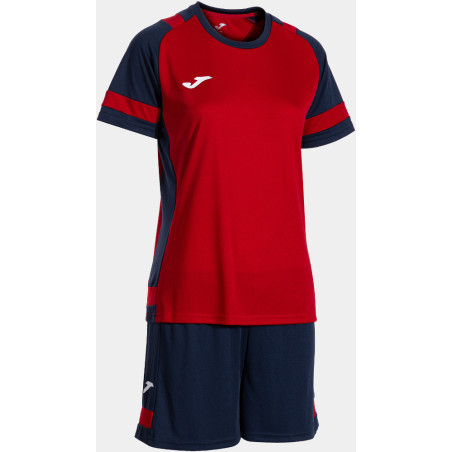 Kit Maillot et Short Femme Joma Lider Red Dark Navy