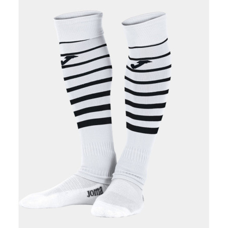 Chaussettes haute sans pied Joma Premier II - Vendu par lot de 4 paires White Black