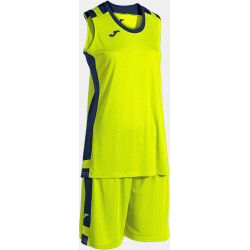 Kit de basket Femme Joma Lider Yellow Fluor Dark Navy