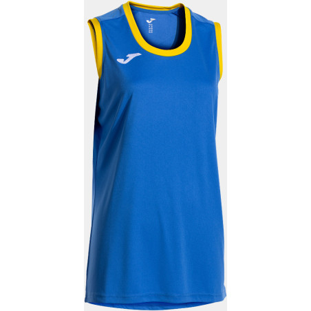 Maillot de basket sans manches Femme Joma Cancha Royal Yellow
