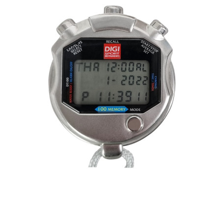 Chronomètre DTM100 100 Mémoires Métal Pro | CLUB-SHOP.fr