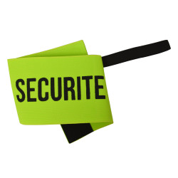 Brassard de sécurité agent professionnel jaune fluo 2