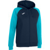 Veste à capuche Femme Joma Academy IV Dark Navy Turquoise Fluor