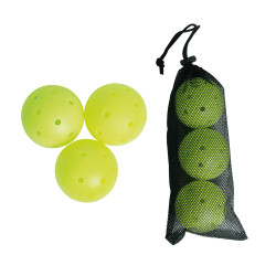 Lot 3 Balles Pickleball Indoor Vert Fluo Sporti | CLUB-SHOP.fr