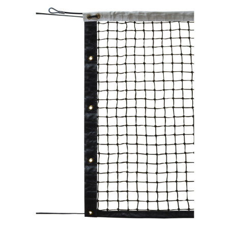 Filet Tennis PE Tressé 3 mm Simple Maille 45 Noir