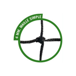 Filets de Football à 11 Européens – PE Tressé 4 mm – Maille 145 – Avec Nœuds – La Paire