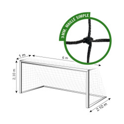 Filet Foot À 8 Transportable PE Tressé 3 mm Maille 145 – Unité
