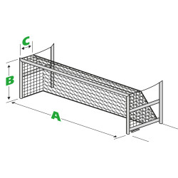 Filet Foot À 8 Rabattable PE Tressé 3 mm Maille 145 – Paire