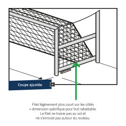 Filet Foot À 8 Rabattable PE Tressé 3 mm Maille 145 – Paire 2