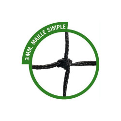 Filet Foot À 8 PE Tressé 3 mm Maille 145 Noir Paire | CLUB-SHOP.fr