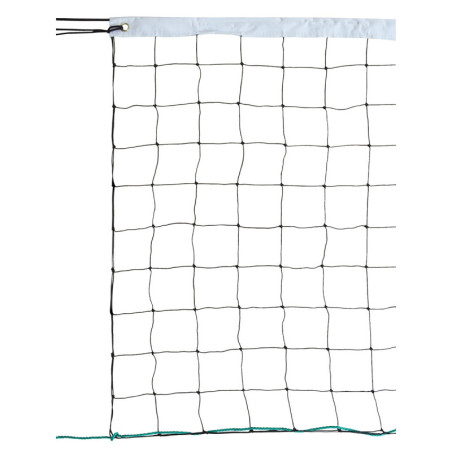 Filet Volley Entraînement 9,50 x 1 m PE Câblé 2 mm + Câble Acier