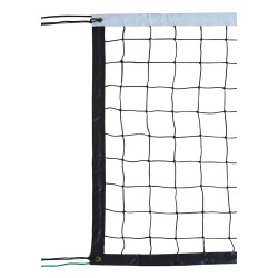 Filet Volley Entraînement 9,50 x 1 m PE Tressé 3 mm + Câble Acier