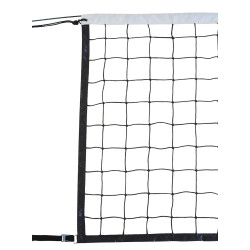 Filet Volley Compétition 9,50 x 1 m PE Tressé 3 mm + Câble Acier