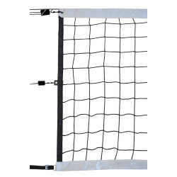 Filet Volley Compétition 9,50 x 1 m PP Tressé 4 mm + Câble Acier