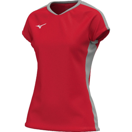 Maillot MIZUNO Trn Tee Femme red/grey