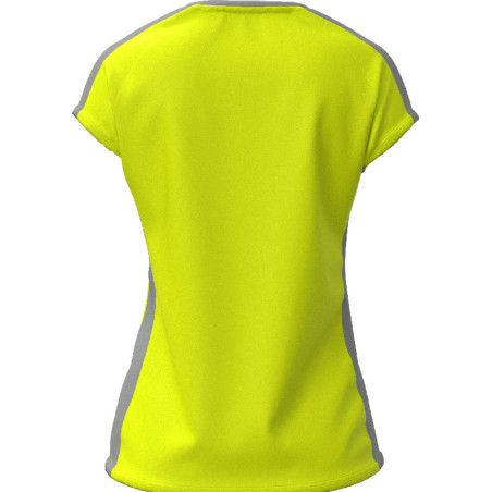 Maillot MIZUNO Trn Tee Femme yellow fluo/grey dos