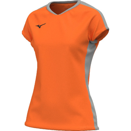 Maillot MIZUNO Trn Tee Femme orange fluo/grey