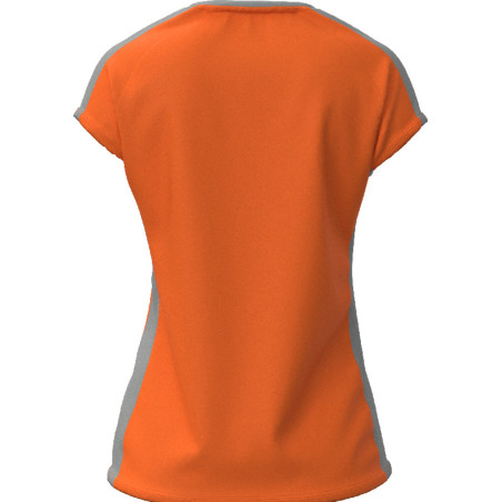Maillot MIZUNO Trn Tee Femme orange fluo/grey dos