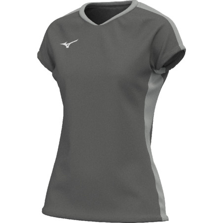 Maillot MIZUNO Trn Tee Femme gun metal/grey