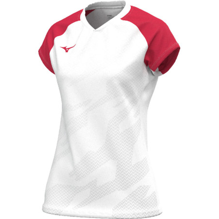 Maillot MIZUNO Meisaigara femme white/red